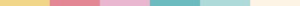 Farbpalette für Vinion Secco mit Gelb, Rosé, Rosa, Türkis, Mint und Cremetönen.